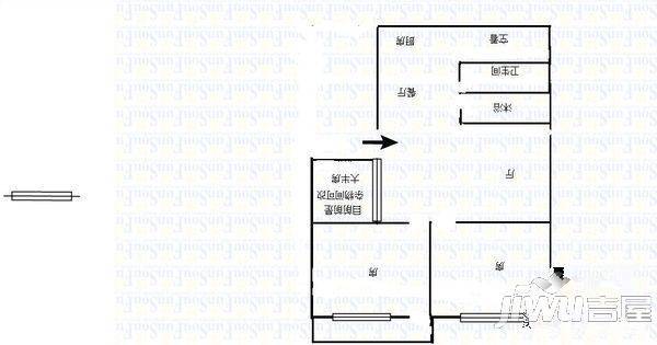 桃花山社区2室2厅1卫63㎡户型图