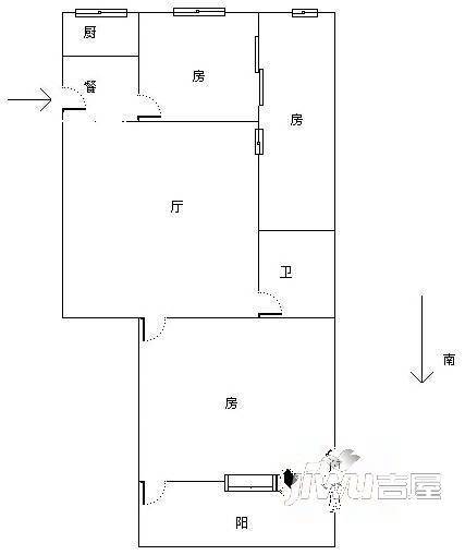 广宇新村3室2厅1卫户型图