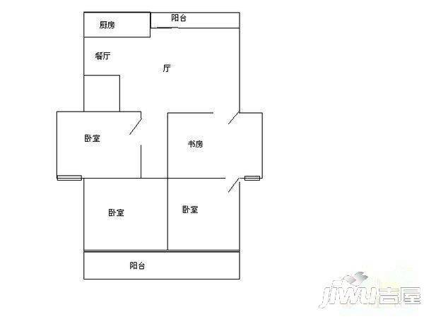 琴亭苑4室2厅2卫153㎡户型图