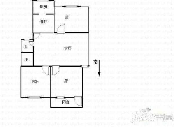 琴亭苑4室2厅2卫153㎡户型图