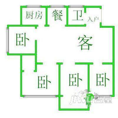 华福花园3室2厅2卫144㎡户型图