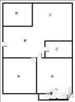 东牙小区2室1厅1卫58㎡户型图