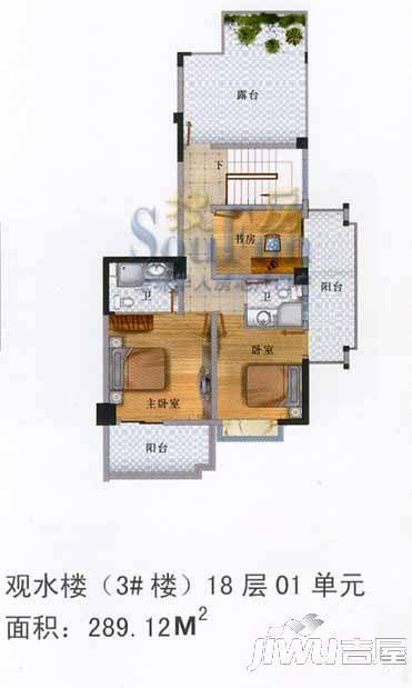 环岛特区普通住宅289.1㎡户型图