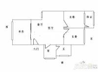 河口小区3室2厅1卫91㎡户型图