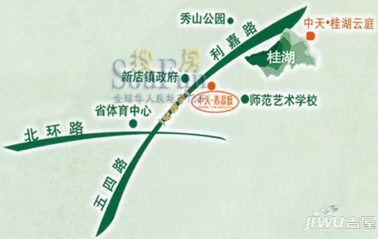 中天桂湖云庭别墅位置交通图图片