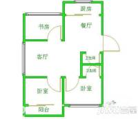 丰洲园3室2厅2卫91㎡户型图