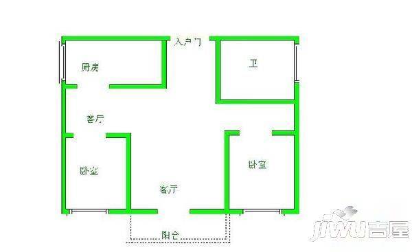 文华小区3室2厅2卫107㎡户型图