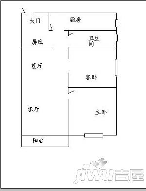 文华小区3室2厅2卫107㎡户型图