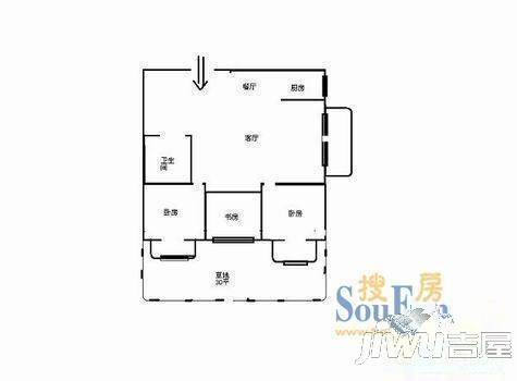 文华小区3室2厅2卫107㎡户型图