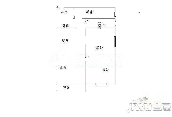 文华小区3室2厅2卫107㎡户型图