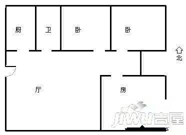 文华小区3室2厅2卫107㎡户型图