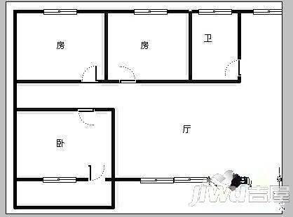 文华小区3室2厅2卫107㎡户型图