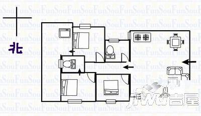 鼓山苑4室2厅2卫139㎡户型图