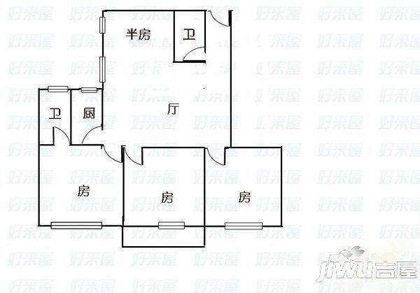 泰禾花园4室2厅2卫110㎡户型图