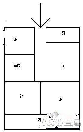 建海新村4室1厅1卫60㎡户型图