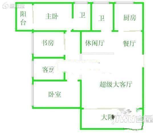 汇达花园4室2厅2卫172㎡户型图