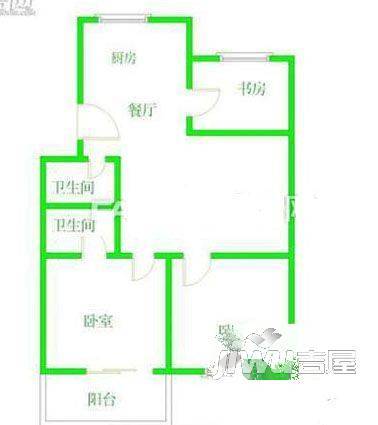 鑫亭新苑3室2厅1卫户型图