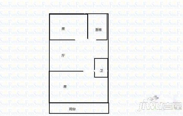 晨光花园3室2厅2卫86㎡户型图