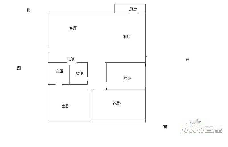 晴园虹锦3室2厅2卫户型图