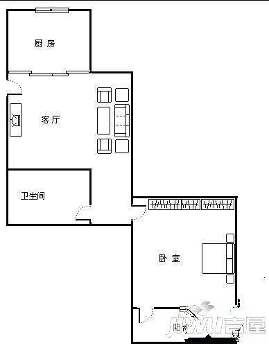 保定新村2室2厅1卫户型图