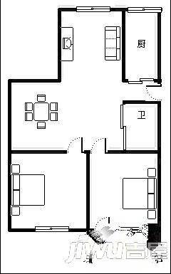 保定新村2室2厅1卫户型图