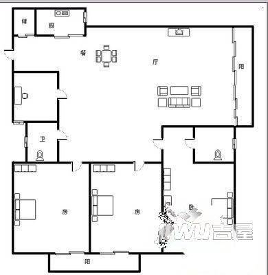 家春秋3室1厅2卫户型图