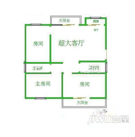 家春秋3室1厅2卫户型图