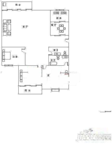 夏沁苑2室2厅1卫79㎡户型图