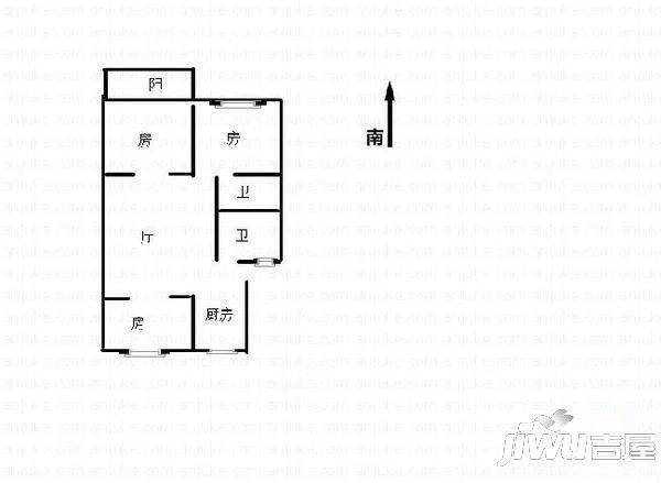 什锦小区3室2厅1卫105㎡户型图