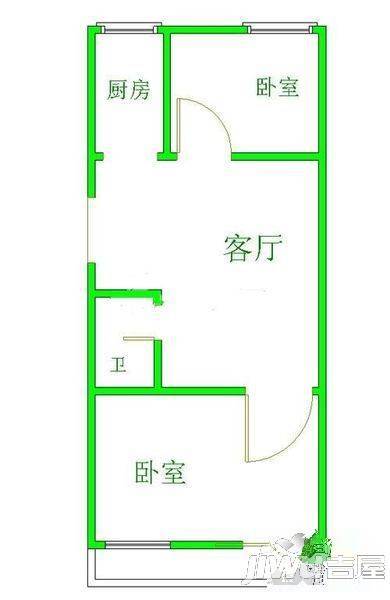 什锦小区3室2厅1卫105㎡户型图