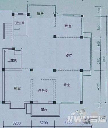 江景苑1室1厅1卫45㎡户型图