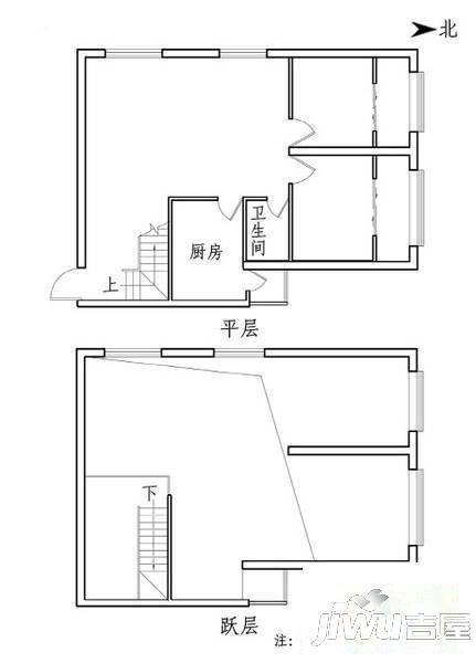 大唐世家动力火车1室1厅1卫81㎡户型图