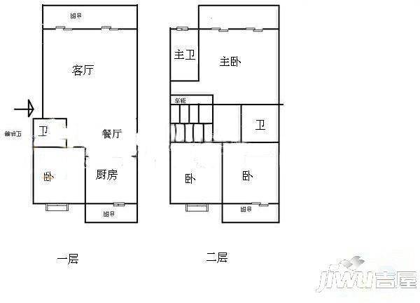 大唐世家动力火车1室1厅1卫81㎡户型图