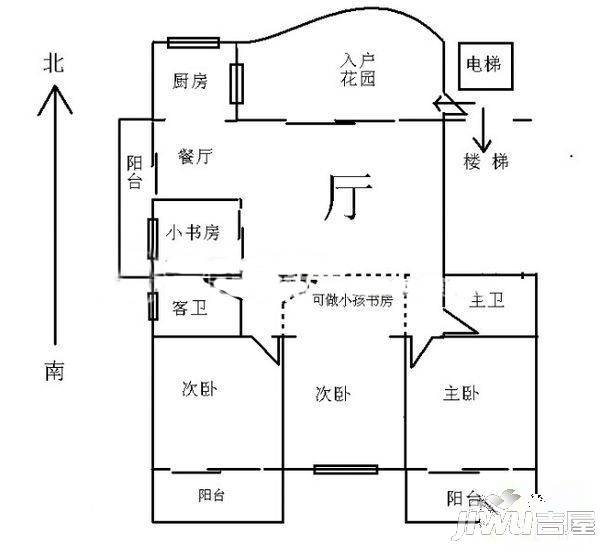 大唐世家动力火车1室1厅1卫81㎡户型图