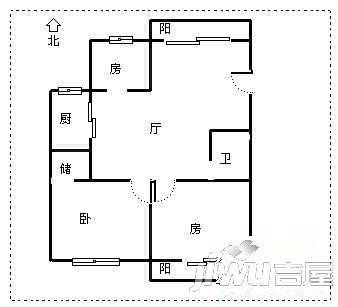 日出东方3室2厅2卫99㎡户型图