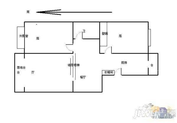 日出东方3室2厅2卫99㎡户型图