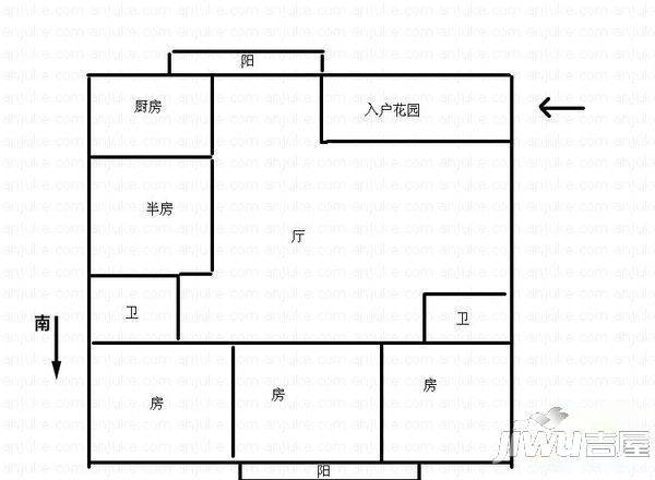 福晟钱隆世家3室2厅0卫户型图