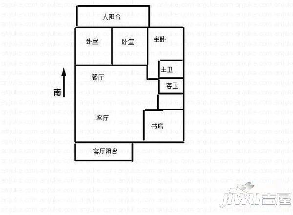 福晟钱隆世家3室2厅0卫户型图