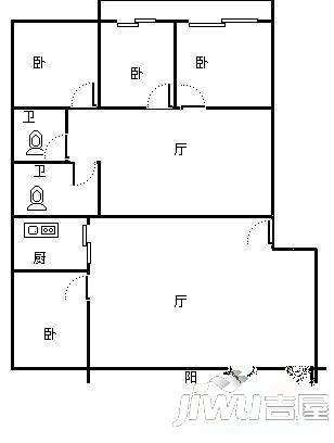 福晟钱隆世家3室2厅0卫户型图