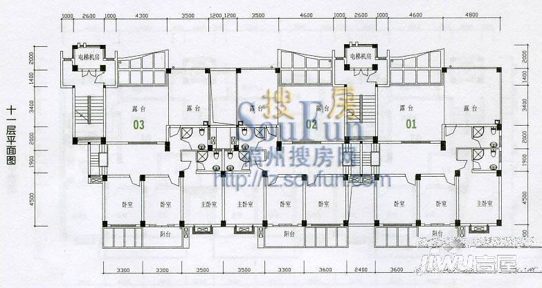 家天下亿力秀山3室2厅2卫户型图