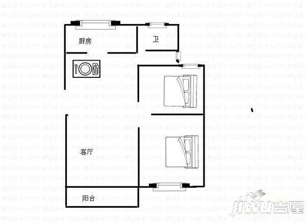 兴元星辰3室2厅2卫户型图