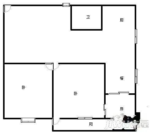保定小区3室2厅1卫70㎡户型图