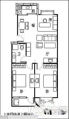 公正新苑1室1厅1卫45㎡户型图