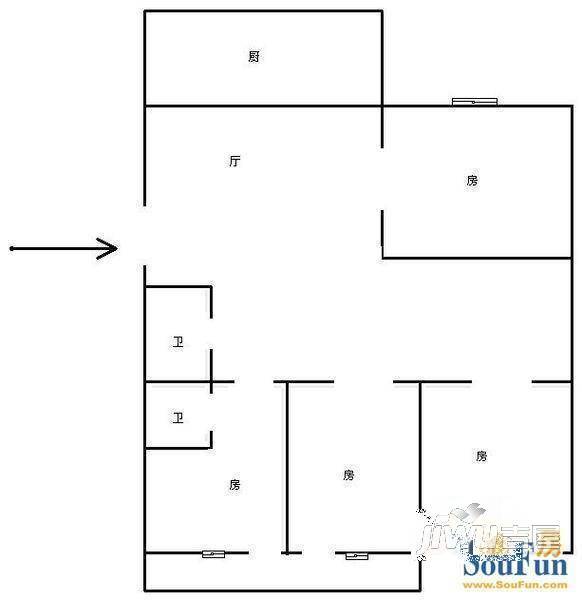 金彩新村4室2厅2卫户型图