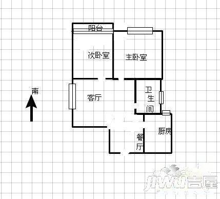 丞相坊3室2厅1卫91㎡户型图