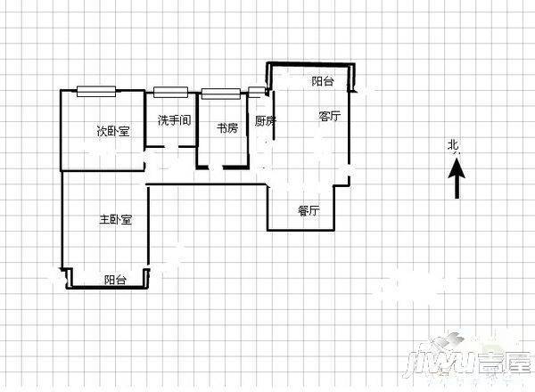 丞相坊3室2厅1卫91㎡户型图