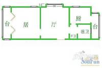 联盛小区2室1厅1卫户型图