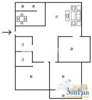 兰庭湾3室2厅2卫户型图