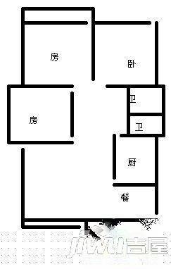 金山碧水二期龙凤苑3室2厅2卫120㎡户型图