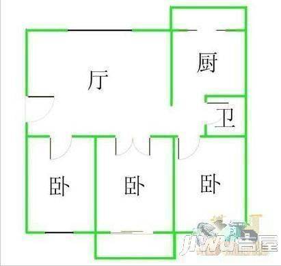 怡美嘉园3室2厅2卫125㎡户型图